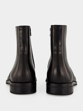 Lemaire Black Zipped Shiny Leather Ankle Boots