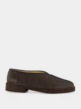 Lemaire Dark Brown Piped Leather Slippers