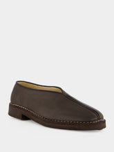 Lemaire Dark Brown Piped Leather Slippers