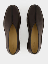 Lemaire Dark Brown Piped Leather Slippers