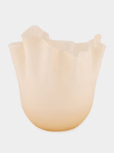 Venini Beige Fazzoletto 24 Murano Glass Vase