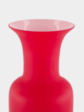 Venini Red Opalino 16.5 Glass Vase