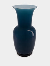 Venini Blue Opalino 36 Glass Vase