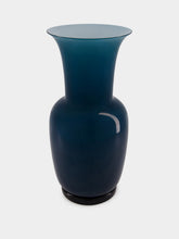 Venini Blue Opalino 36 Glass Vase