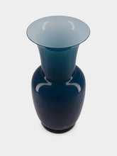 Venini Blue Opalino 36 Glass Vase