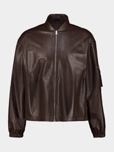 Fendi Dark Brown Perforated Nappa Leather Blouson