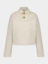 Ami Paris Sand Ami Cropped Wool-Viscose Polo