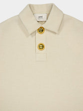 Ami Paris Sand Ami Cropped Wool-Viscose Polo