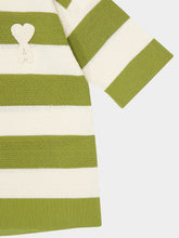 Ami Paris White Cream and Matcha Cotton Polo