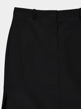 Fendi Black Grain de Poudre Wool Midi Skirt