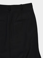 Fendi Black Grain de Poudre Wool Midi Skirt