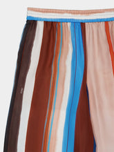 Fendi Multicolour Striped Silk Trousers