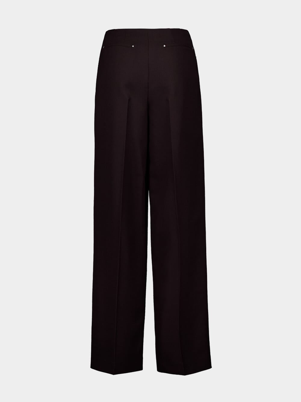 Dark Purple Wool Trousers