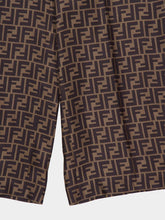 Fendi Brown FF Twill Wide-Leg Trousers