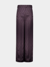 Fendi Dark Purple FF Silk Trousers