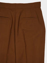 Fendi Brown Wool-Mohair Flared Trousers