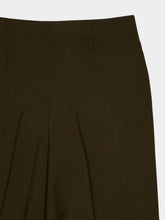 Fendi Olive Green Wool and Mohair Wide-Leg Trousers