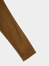 Paula Frank  Caramel Café Embroidered Suede Overshirt