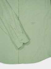 Fendi Light Green Poplin Shirt with Contrast Collar