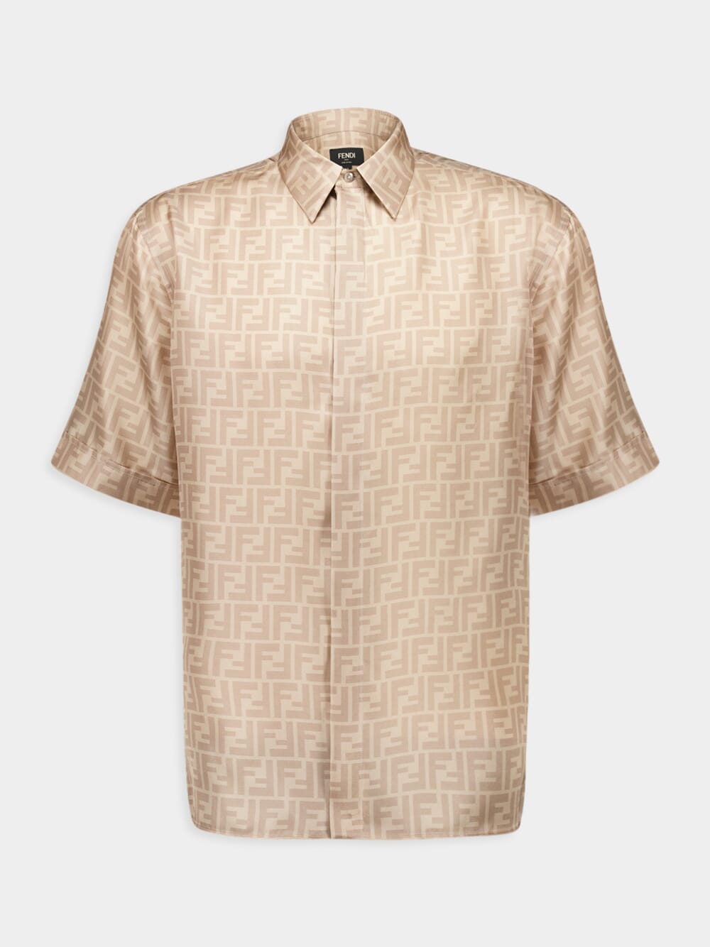 Beige FF Silk Shirt