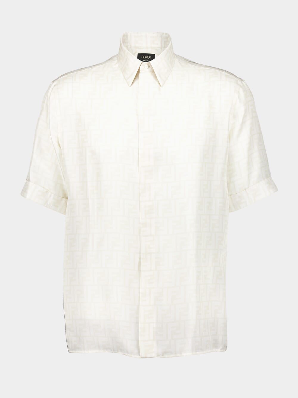 White FF Silk Shirt