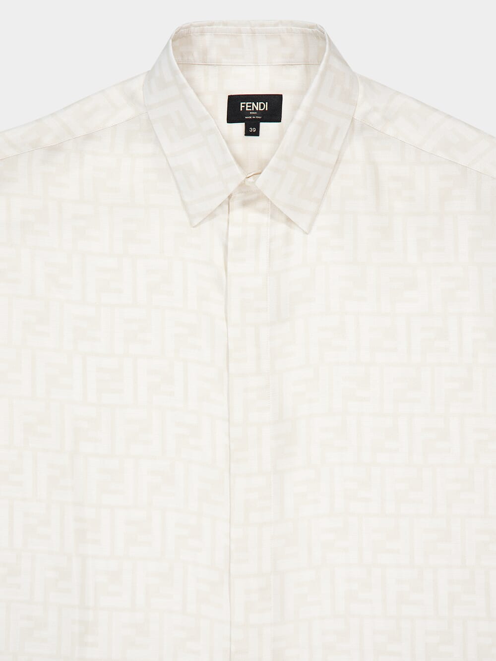 White FF Silk Shirt