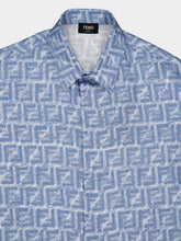 Fendi Blue FF Linen Shirt