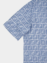 Fendi Blue FF Linen Shirt