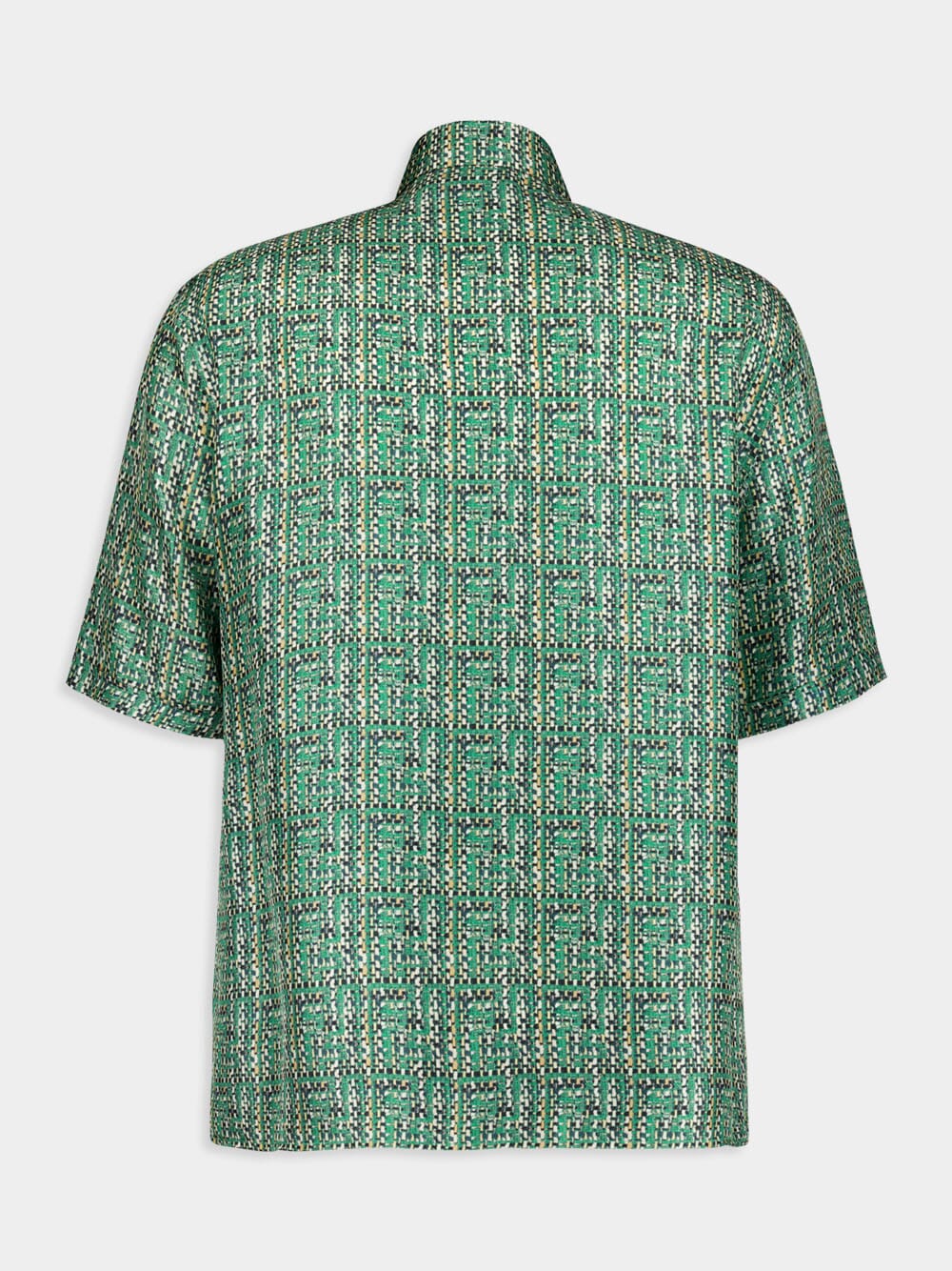 Green FF Woven Silk Shirt