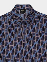 Fendi Blue Silk Fendinity Printed Shirt