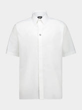 Fendi White Cotton Boxy Fit Short Sleeve Shirt