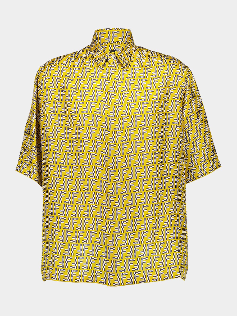 Yellow FF Labyrinth Silk Shirt