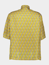 Fendi Yellow FF Labyrinth Silk Shirt
