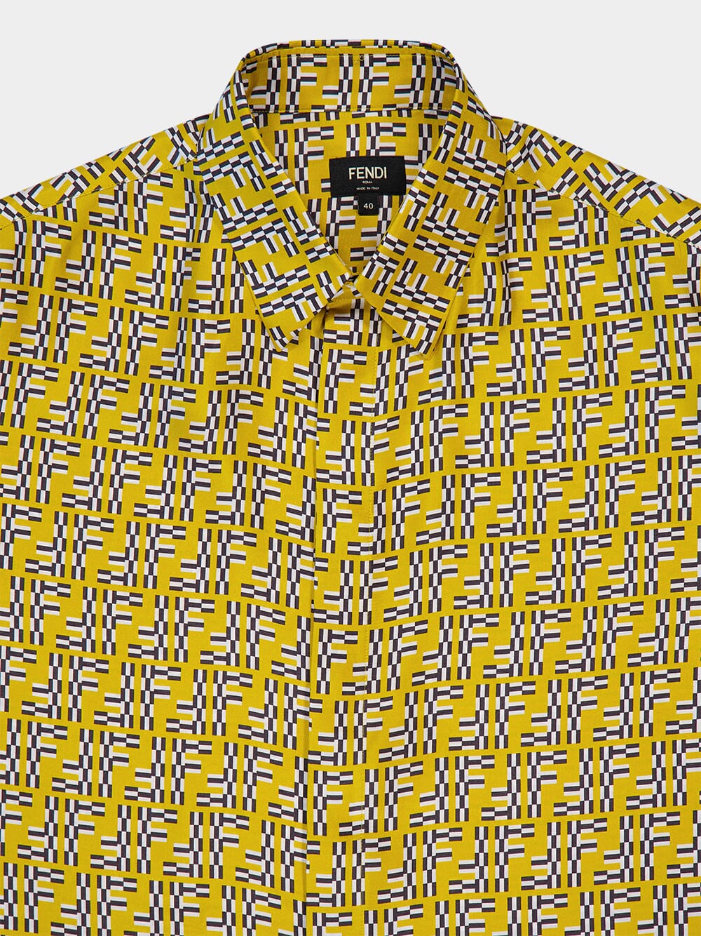 Yellow FF Labyrinth Silk Shirt