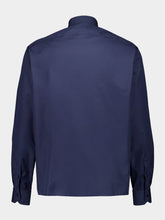Blue Cotton Shirt with Fendi Roma Logo | PDP - Fashion Clinic