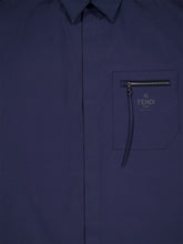 Blue Cotton Shirt with Fendi Roma Logo | PDP - Fashion Clinic