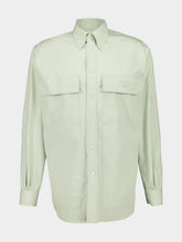 Fendi Mint Green Cotton Utility Shirt