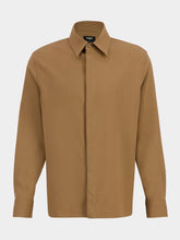 Fendi Rust Wool Gabardine Shirt