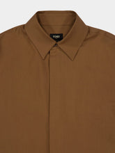 Fendi Rust Wool Gabardine Shirt