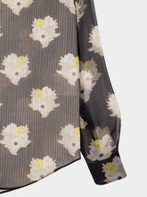 Fendi Black Bouquet Silk Organza Shirt