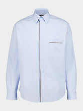 Fendi Light Blue Cotton Oxford Shirt