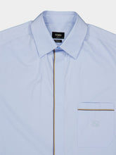 Fendi Light Blue Cotton Oxford Shirt
