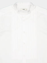 Fendi White Poplin Mandarin Collar Shirt