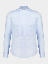 Fendi Light Blue Slim-Fit Cotton Poplin Shirt