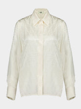 Fendi FF Motif Cream Silk Shirt