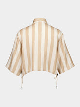 Fendi Beige Pequin Silk Blouse