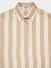 Fendi Beige Pequin Silk Blouse