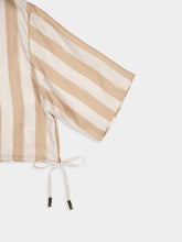 Fendi Beige Pequin Silk Blouse