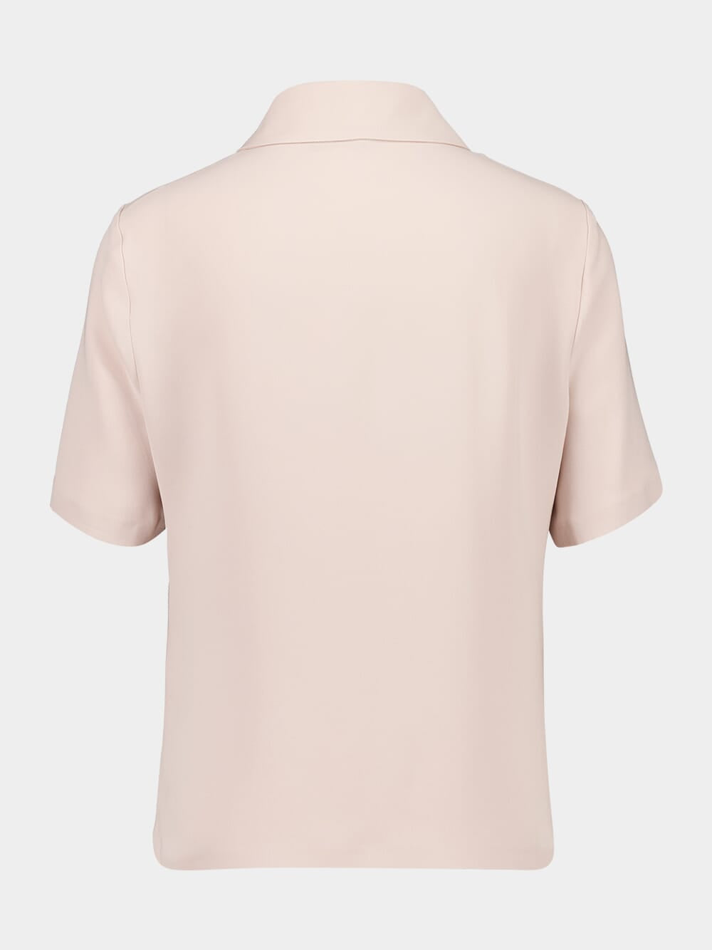 Pink Silk Cady Polo Shirt