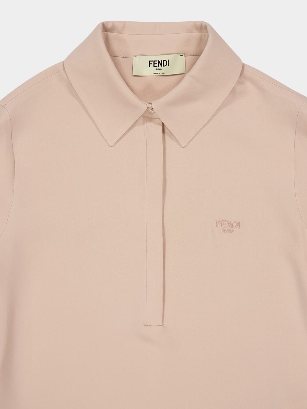 Pink Silk Cady Polo Shirt